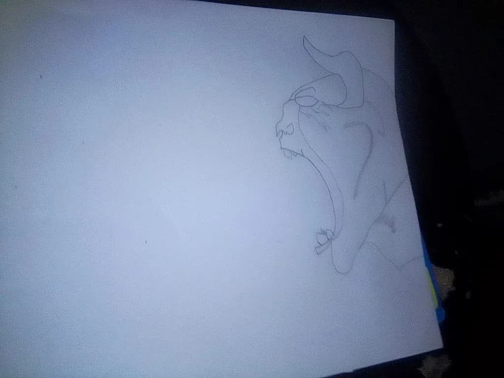 Fierce Roar: The Untamed Spirit of a Wild Beast in Pencil Sketch