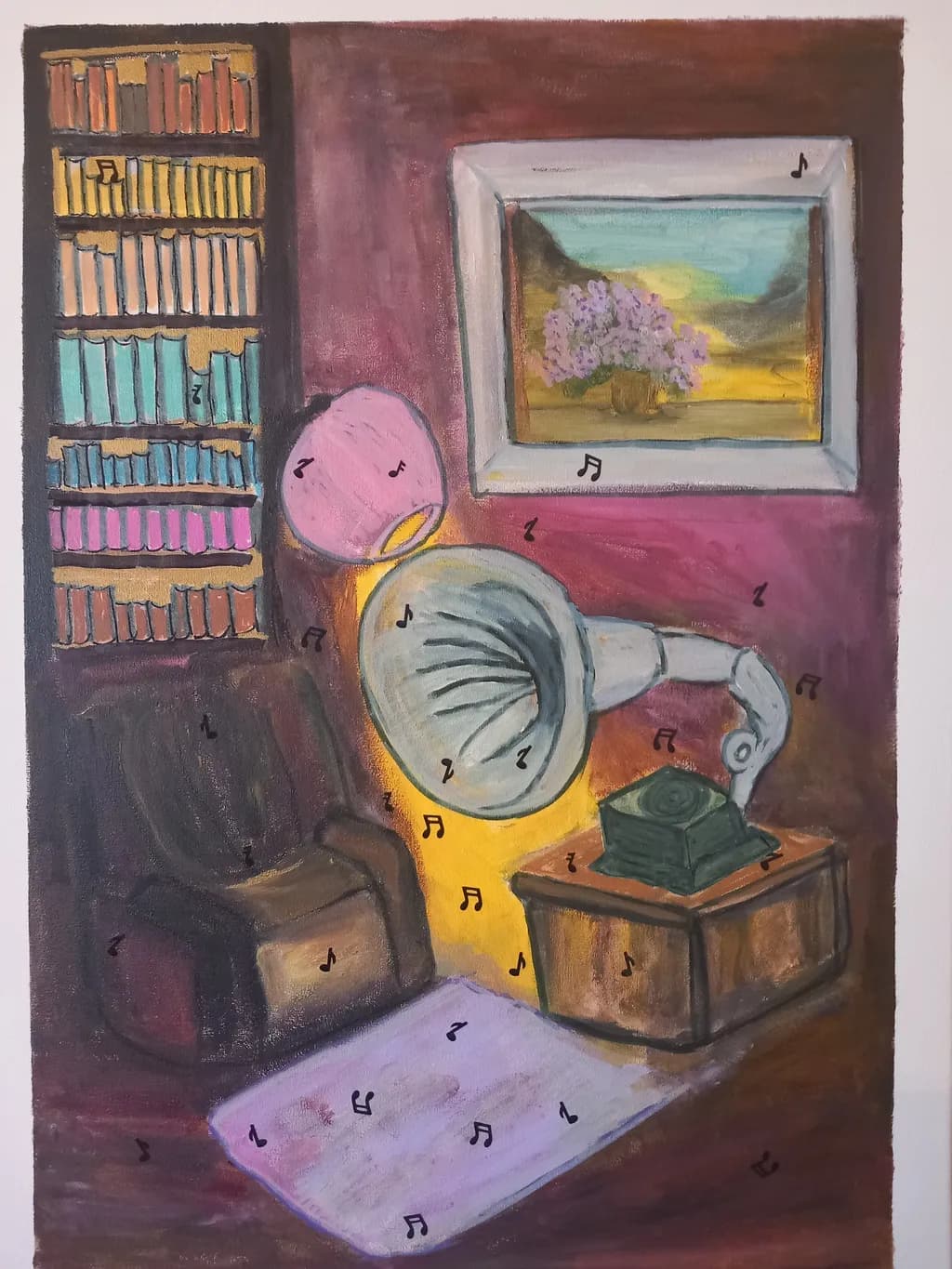 Melodies in a Cozy Corner: A Nostalgic Evening with a Gramophone