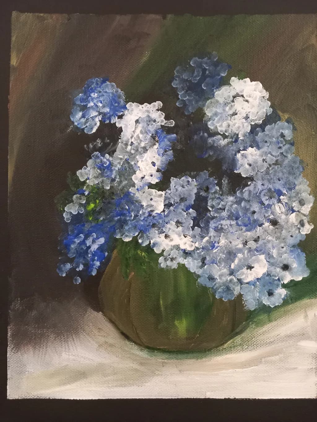 Whispers of Blue: A Floral Symphony in a Vase