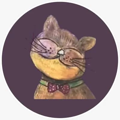 Whimsical Smiles: A Playful Cat Illustration in Bow Tie Charm