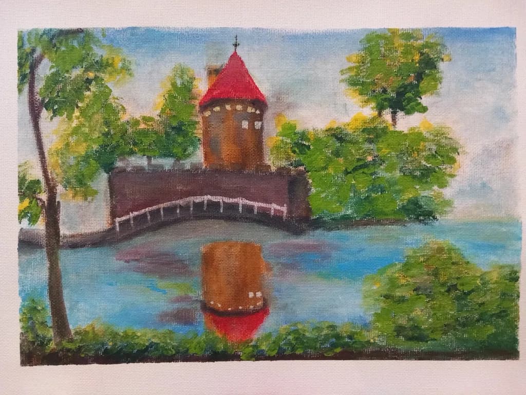 Whispers of Tranquility: A Serene Castle Reflection in Nature's Embrace