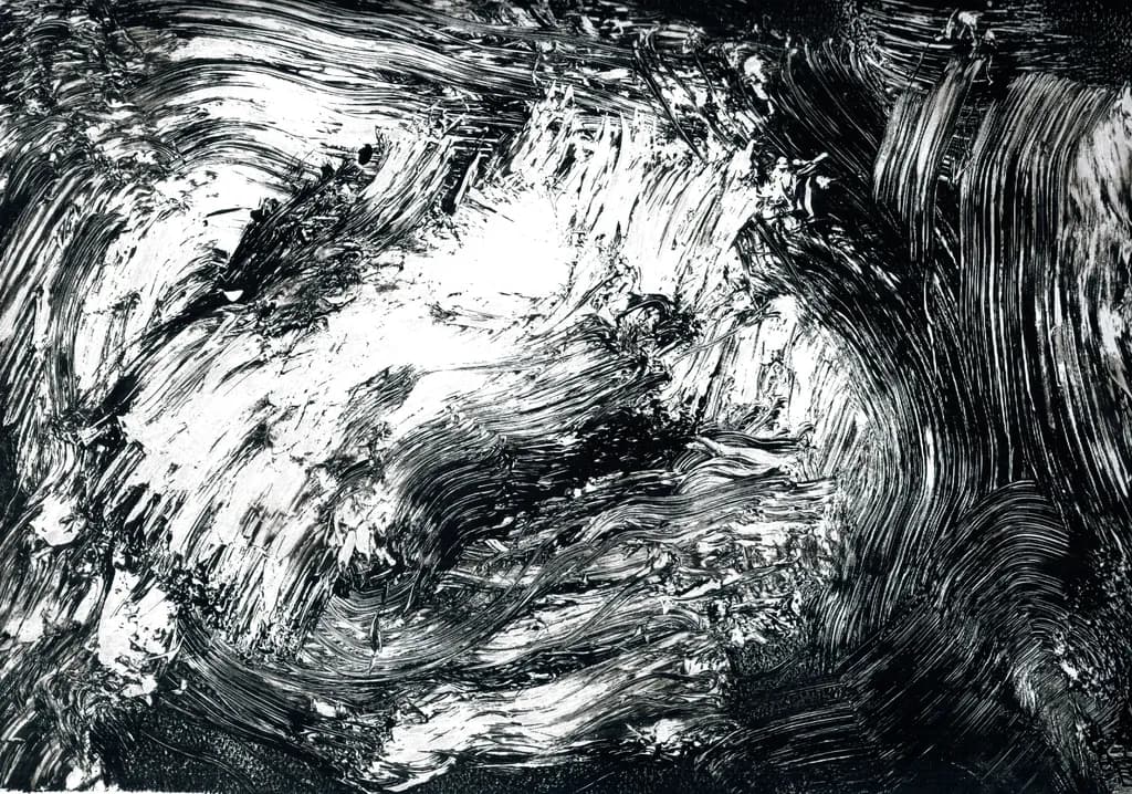 Whispers of Chaos: A Dance in Black and White