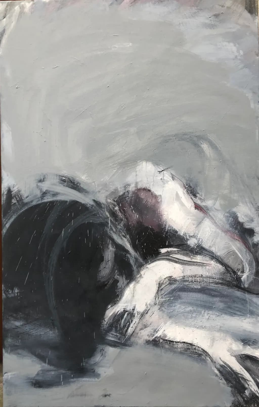 Whispers of Gray: An Abstract Exploration of Emotion and Form