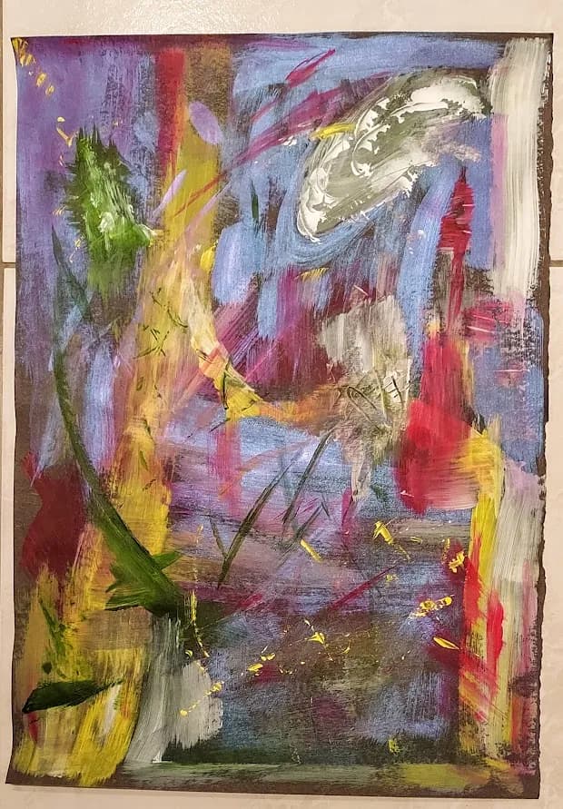 Vibrant Whispers of Color: An Abstract Journey Through Emotion and Nature