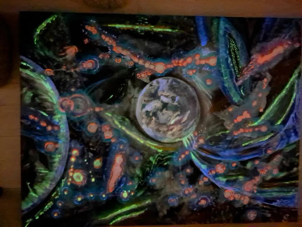 Cosmic Whispers: An Abstract Journey Through the Galaxy's Colors and Depths