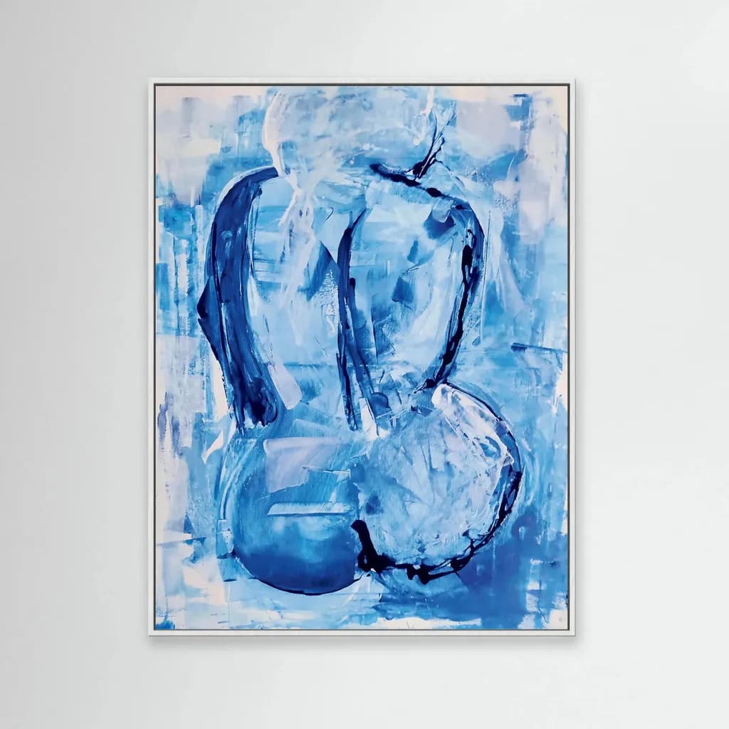 Serenity in Blue: An Abstract Exploration of Form and Emotion