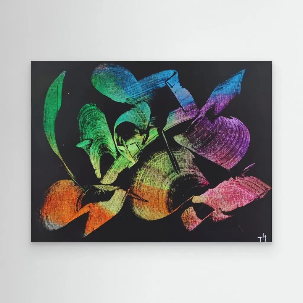 Vibrant Whirls: A Dance of Color and Form in Abstract Expressionism