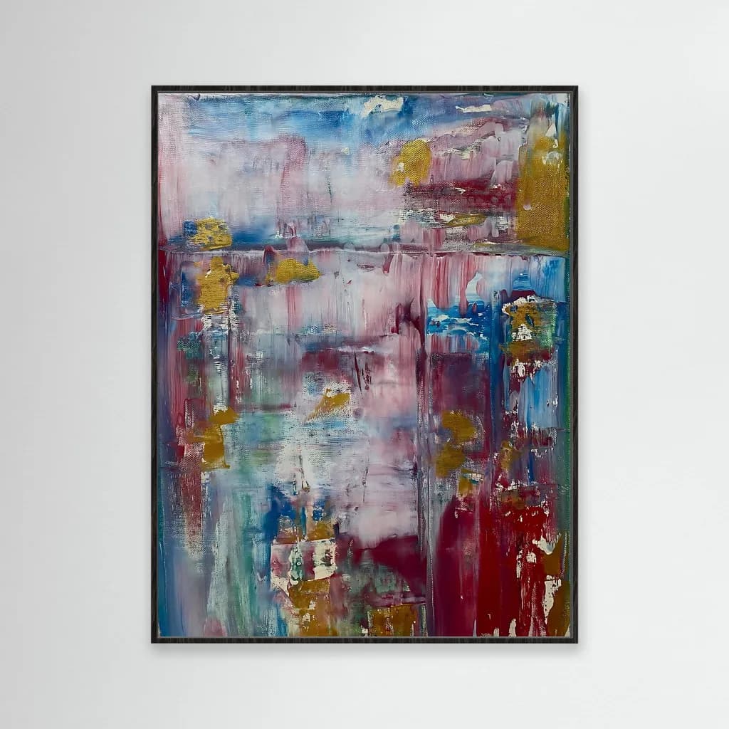 Vibrant Harmony: An Abstract Journey Through Color and Texture
