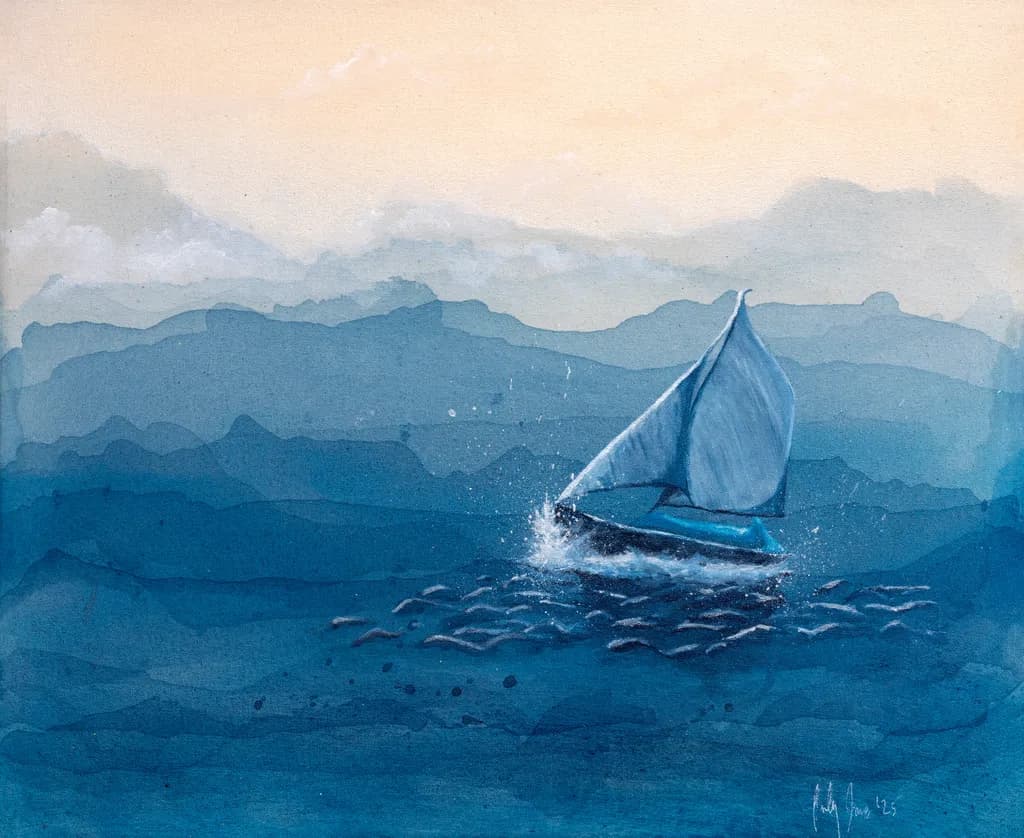 Whispers of the Ocean: A Serene Sail Through Blue Horizons
