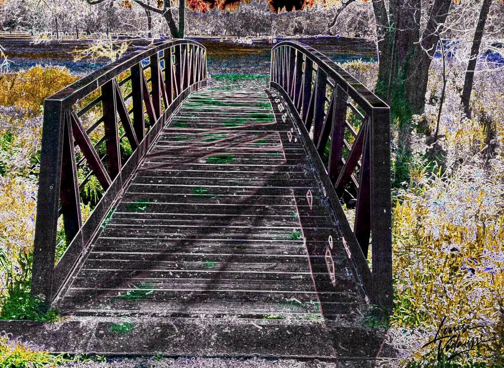 Whispers of Nature: A Bridge to Serenity in Vibrant Hues