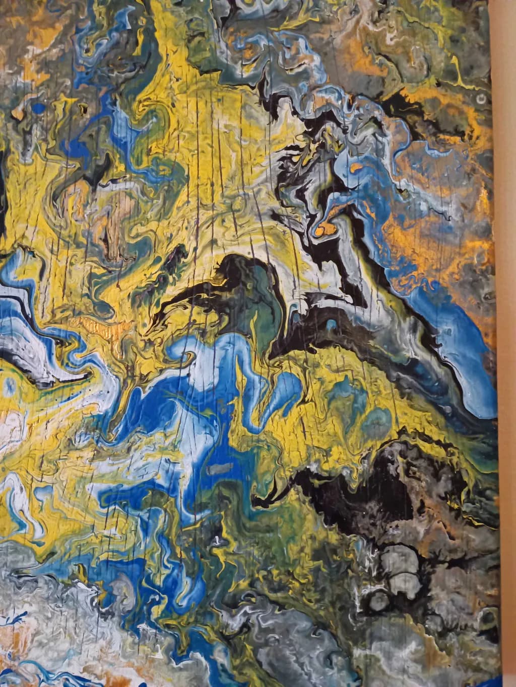 Vibrant Fluidity: An Abstract Dance of Color and Texture