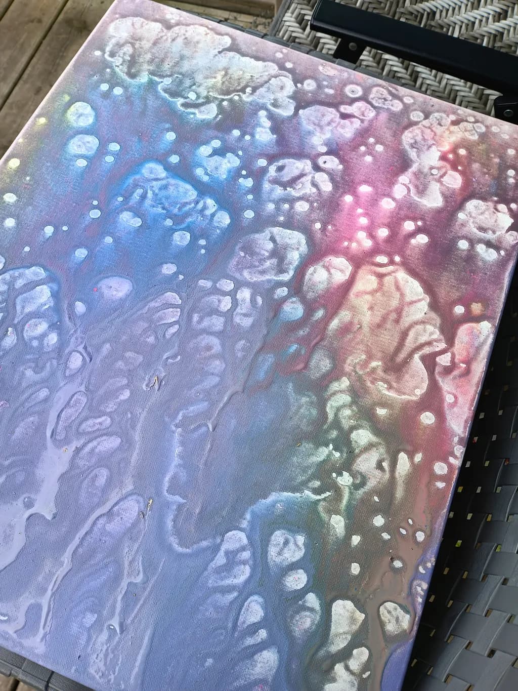 Celestial Reflections: A Dance of Color and Light on Canvas