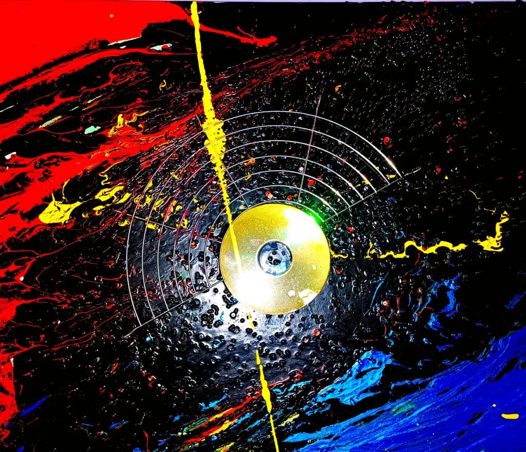 Vibrant Echoes: A Symphony of Color and Sound on Vinyl