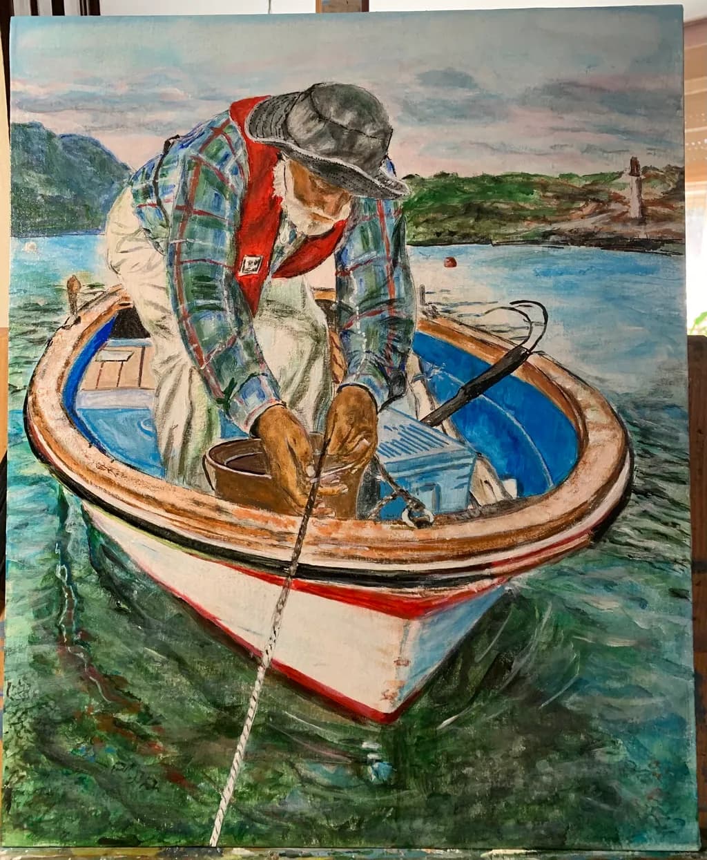 "Quiet Moments on the Water: A Fisherman's Craft"