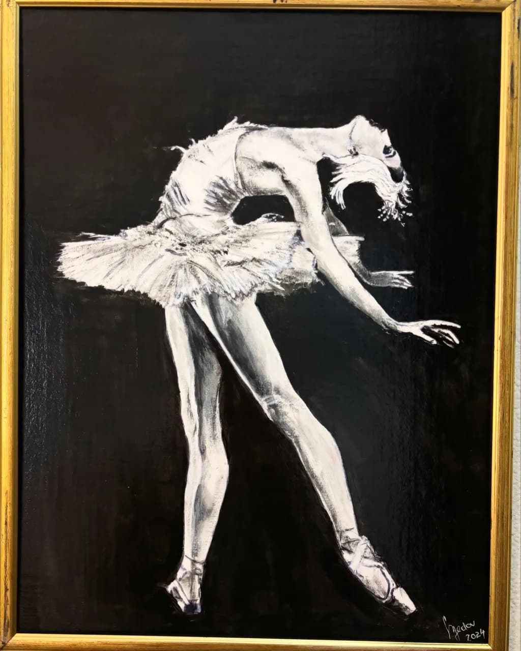 Ethereal Elegance: A Dancer's Grace in Monochrome Motion