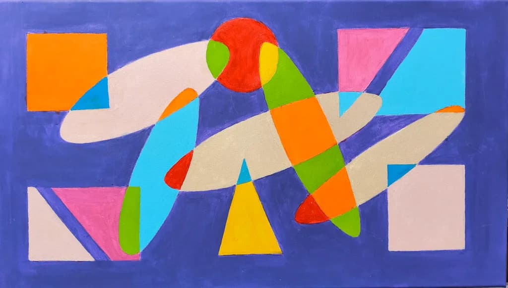 Vibrant Harmony: A Dance of Shapes and Colors in Abstract Expressionism