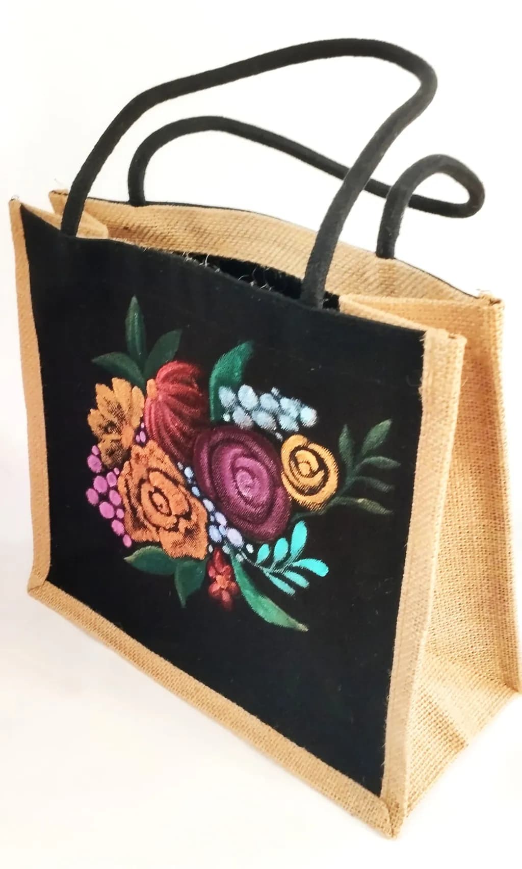 Embroidered Floral Tote Bag