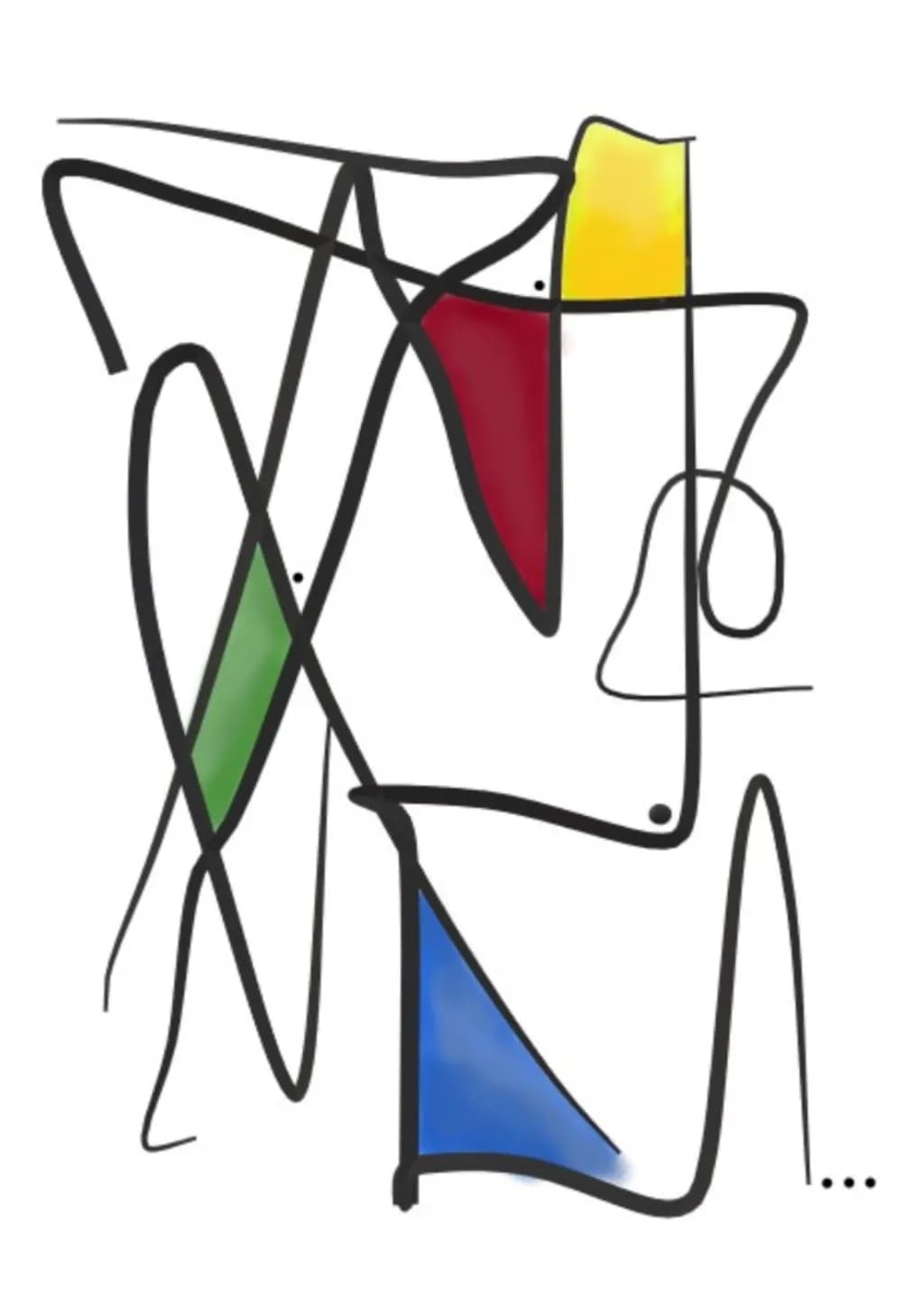 Vibrant Whispers: An Abstract Dance of Color and Line
