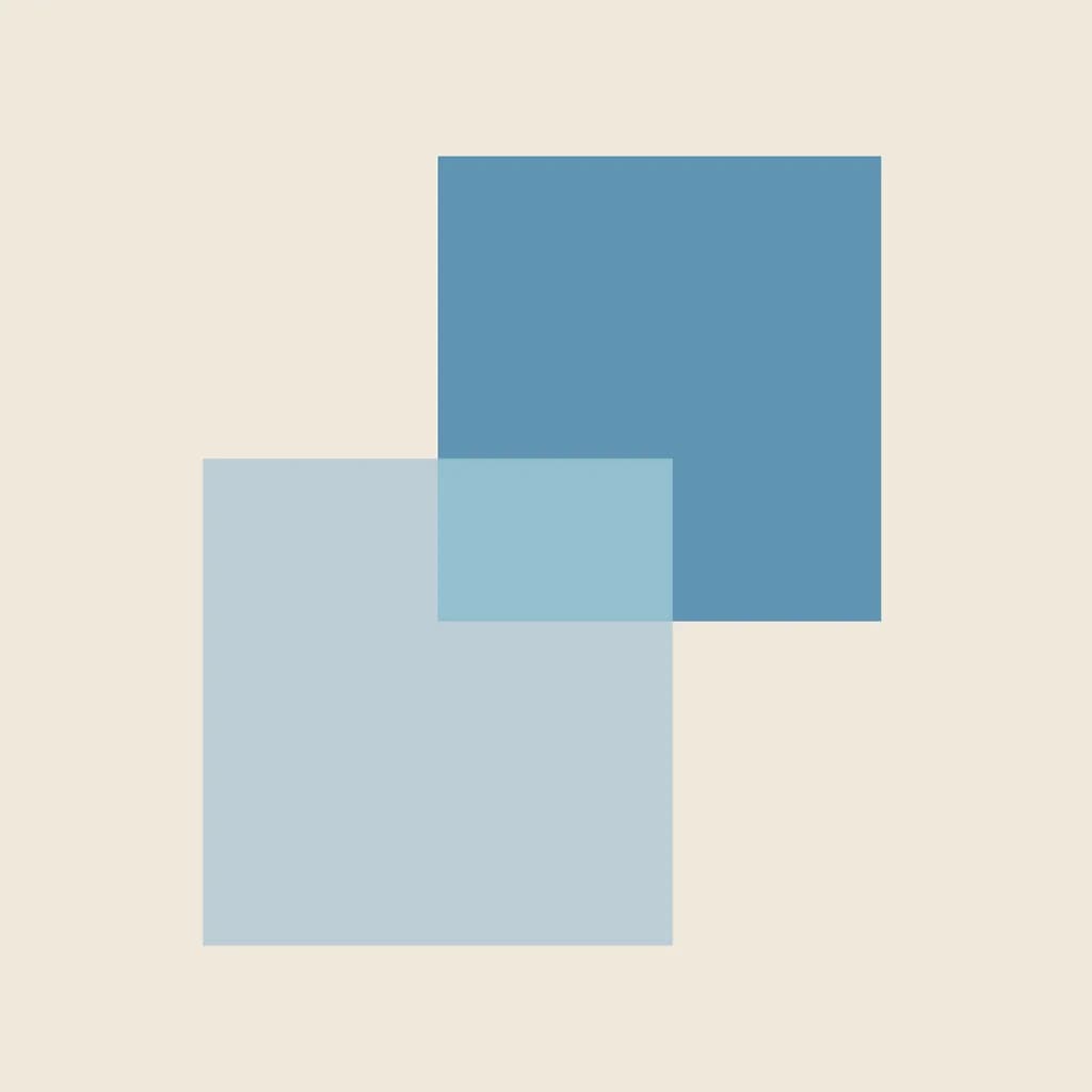 Serenity in Blue: A Minimalist Exploration of Shape and Color