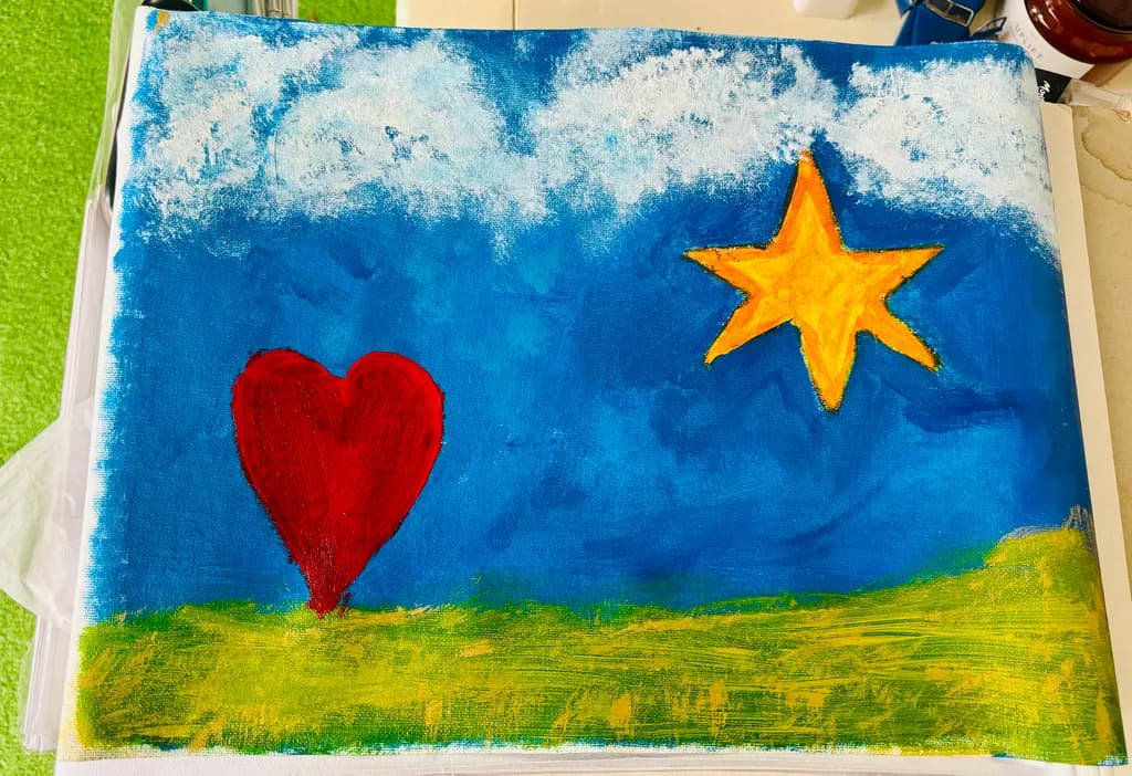 Heart and Star: A Vibrant Expression of Love and Hope in Nature's Embrace