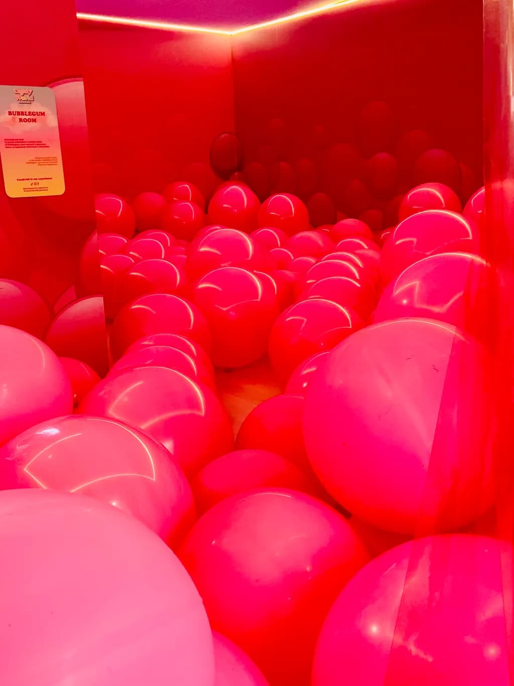 Bubblegum Bliss: A Vibrant Escape into a Sea of Pink Orbs