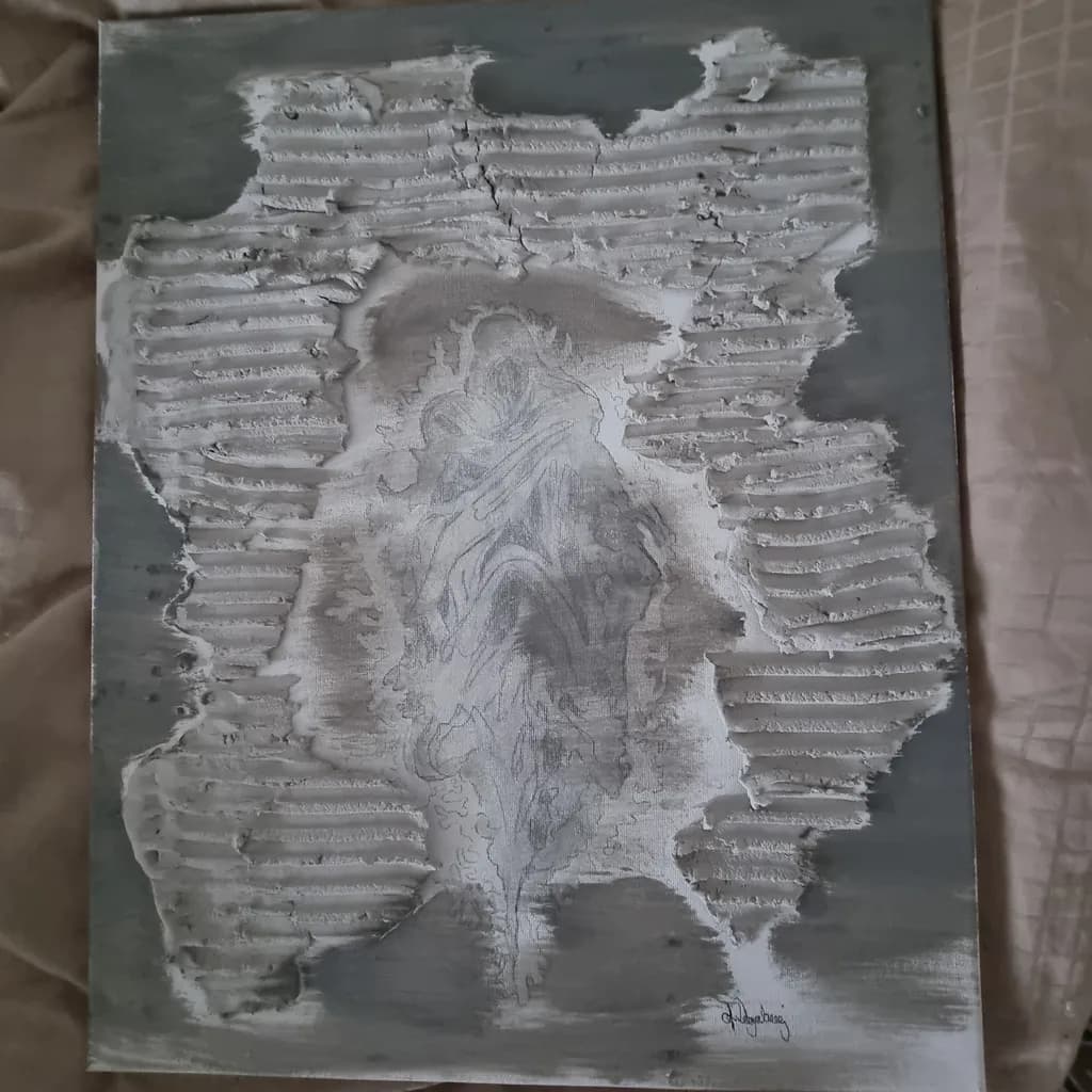 Whispers of Monochrome: An Abstract Exploration of Texture and Emotion