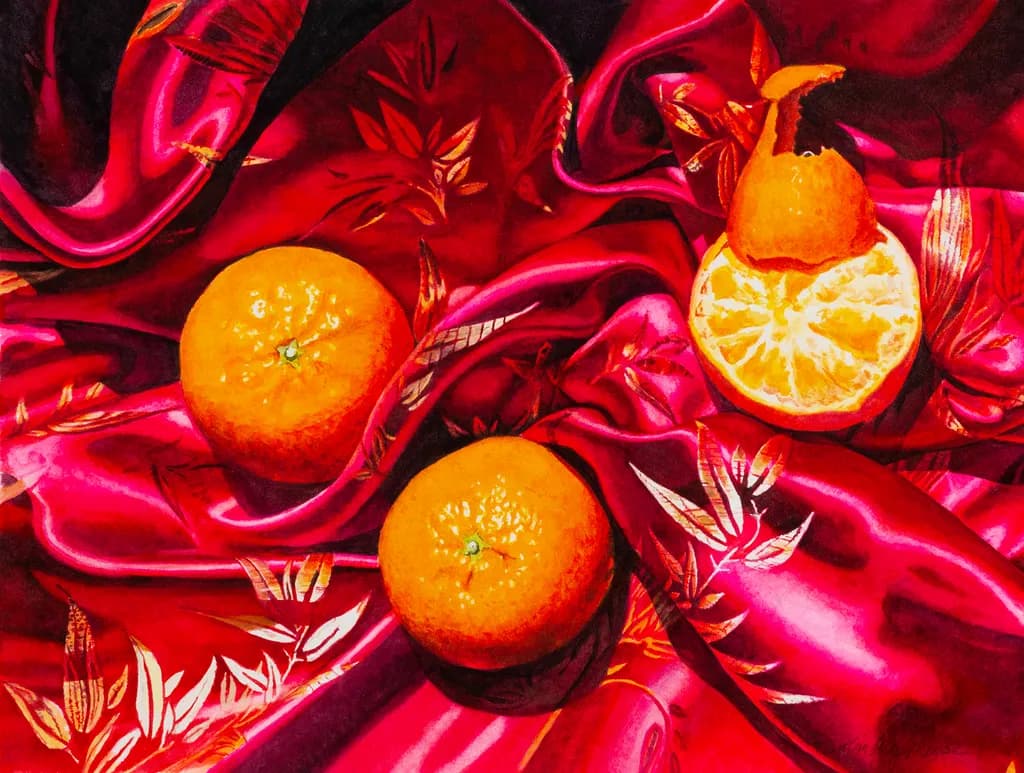 Oranges on Satin