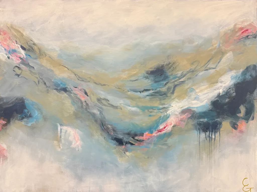 Whispers of the Horizon: An Ethereal Journey Through Color and Form