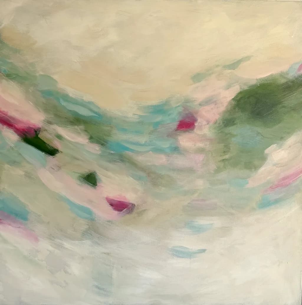 Whispers of Color: A Serene Abstract Journey Through Soft Hues and Fluid Motion