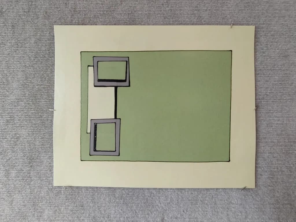 Green Rectangles Composition