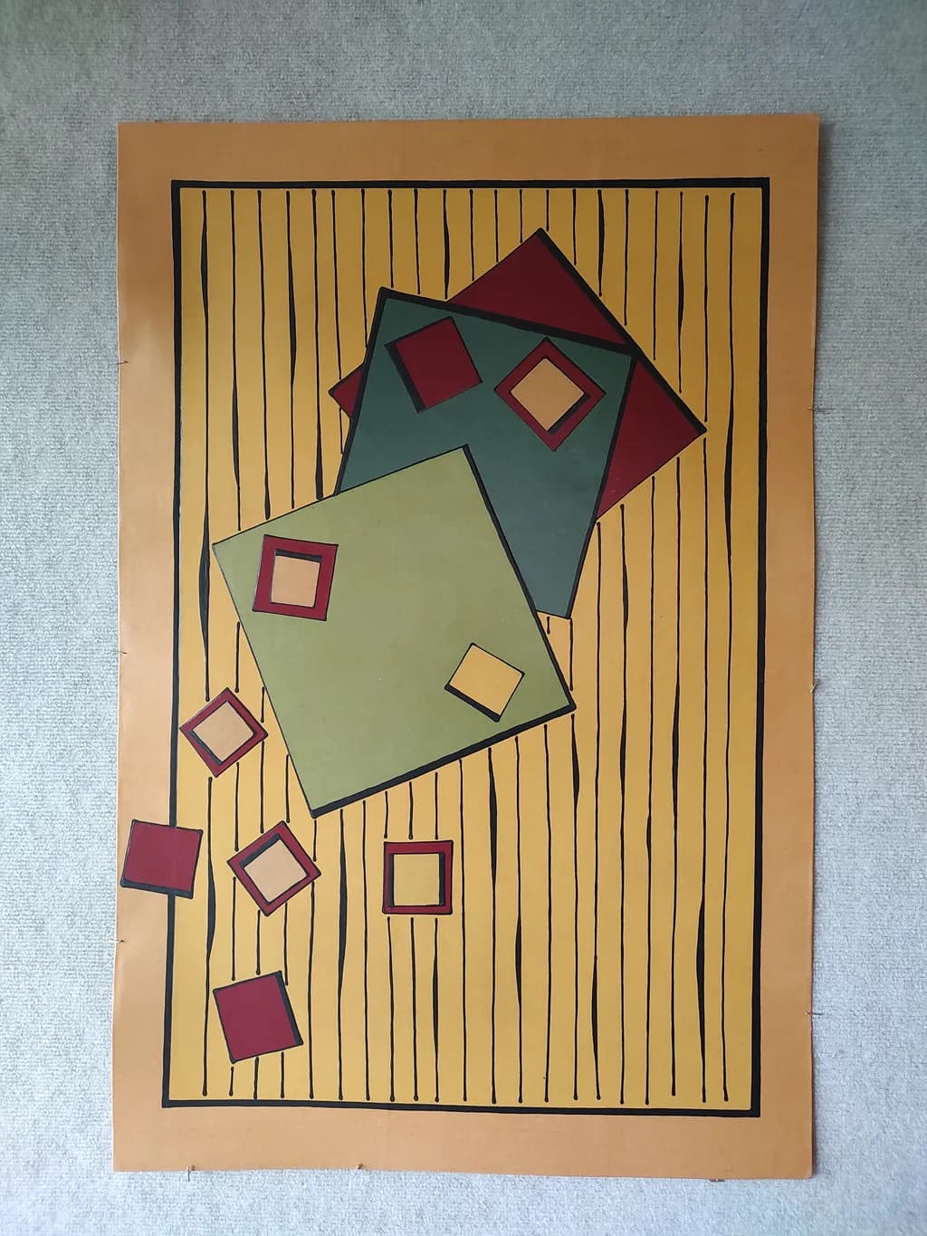 Geometric Squares Composition
