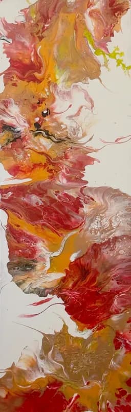 "Scarlet Bloom", 36"x12" 