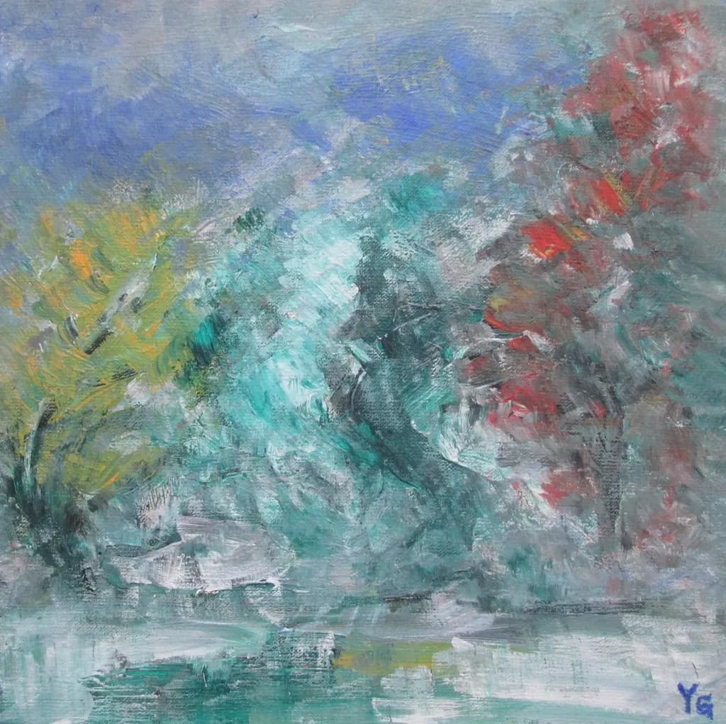 Whispers of Autumn: A Dreamy Landscape in Vibrant Hues