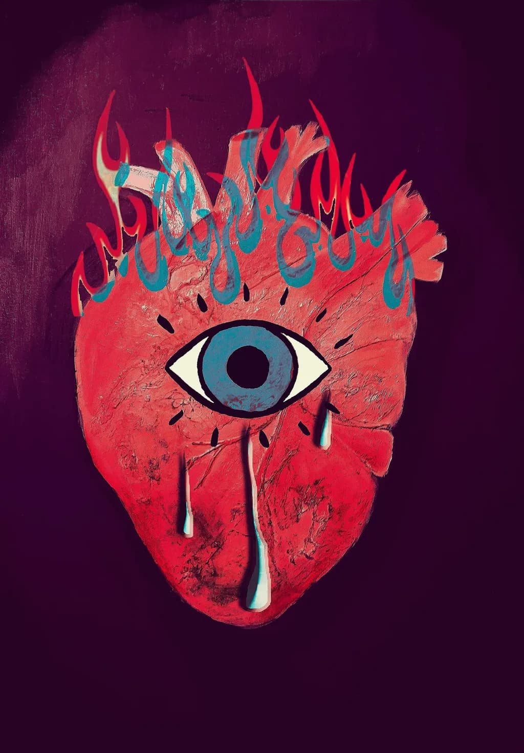 Heart Eye Flame