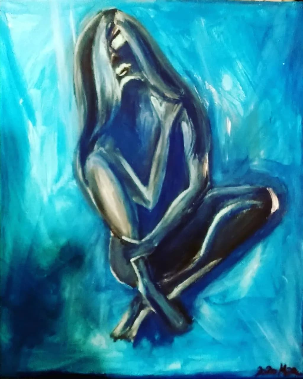 Contemplation in Blue