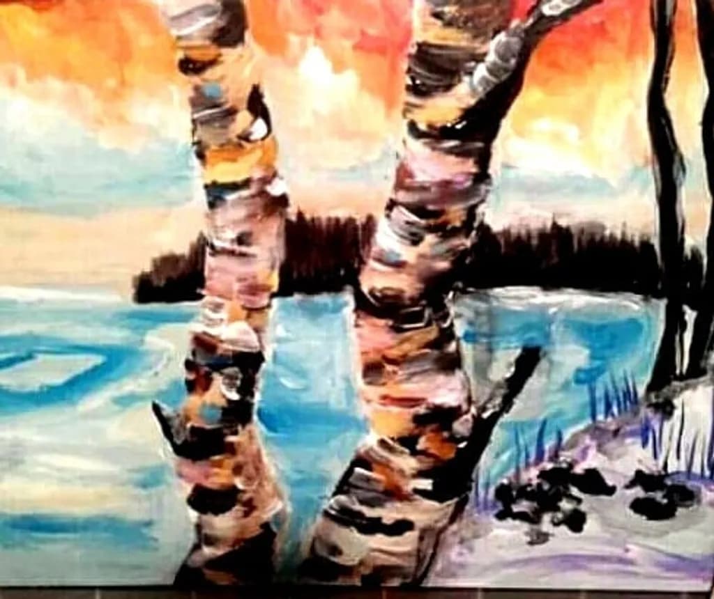 Sunset Birch