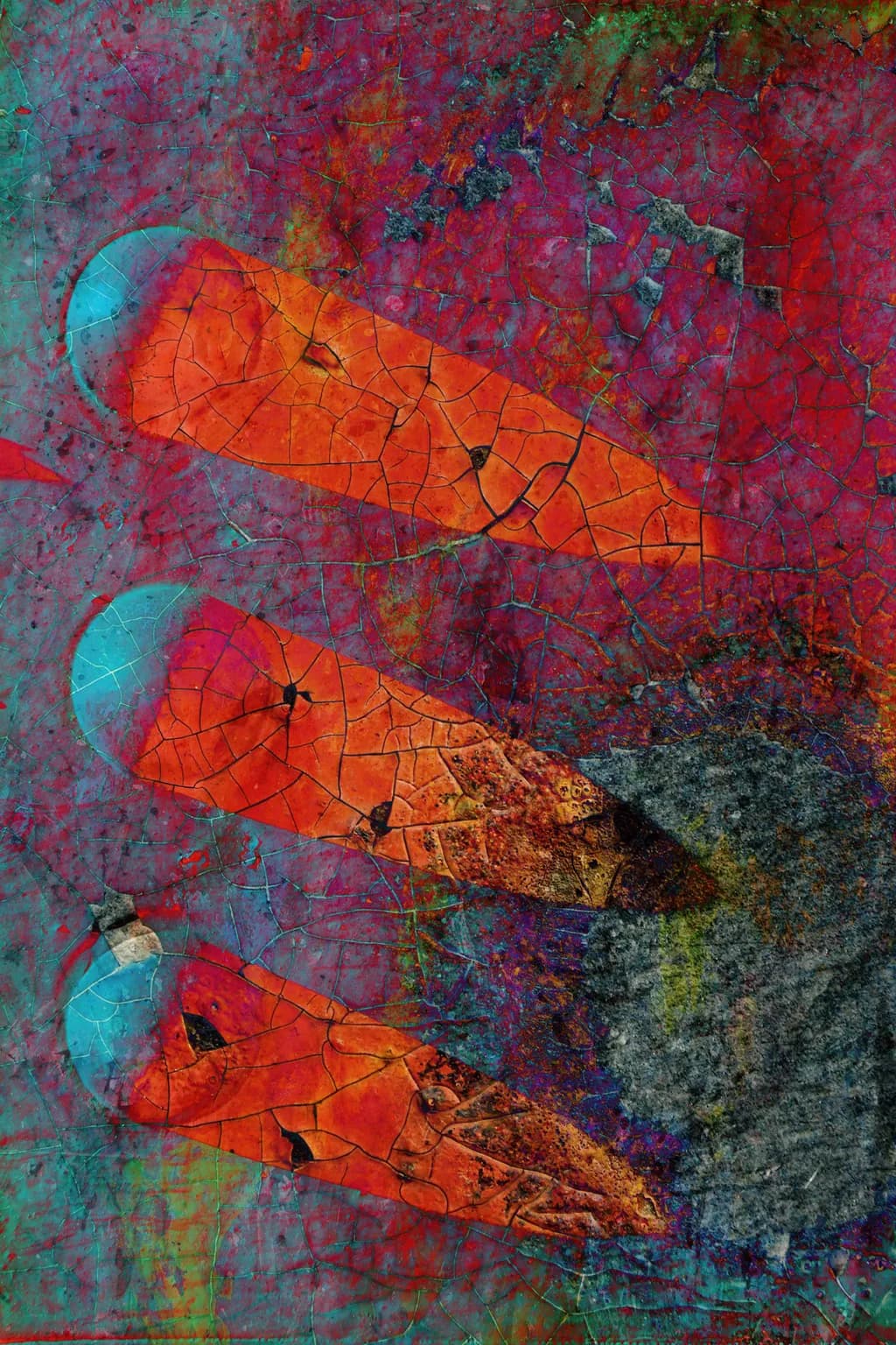 Vibrant Echoes of Cosmic Motion: A Dance of Color and Texture