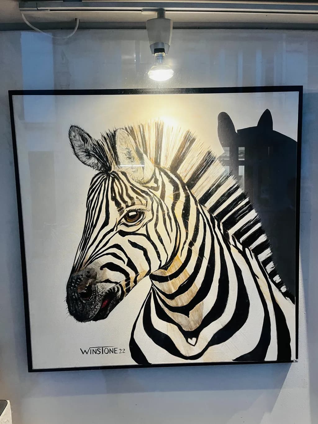 Majestic Stripes: A Contemporary Zebra Portrait in Black and White