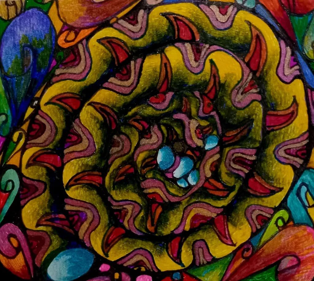 Whirling Colors: A Vibrant Spiral Journey Through Nature's Palette