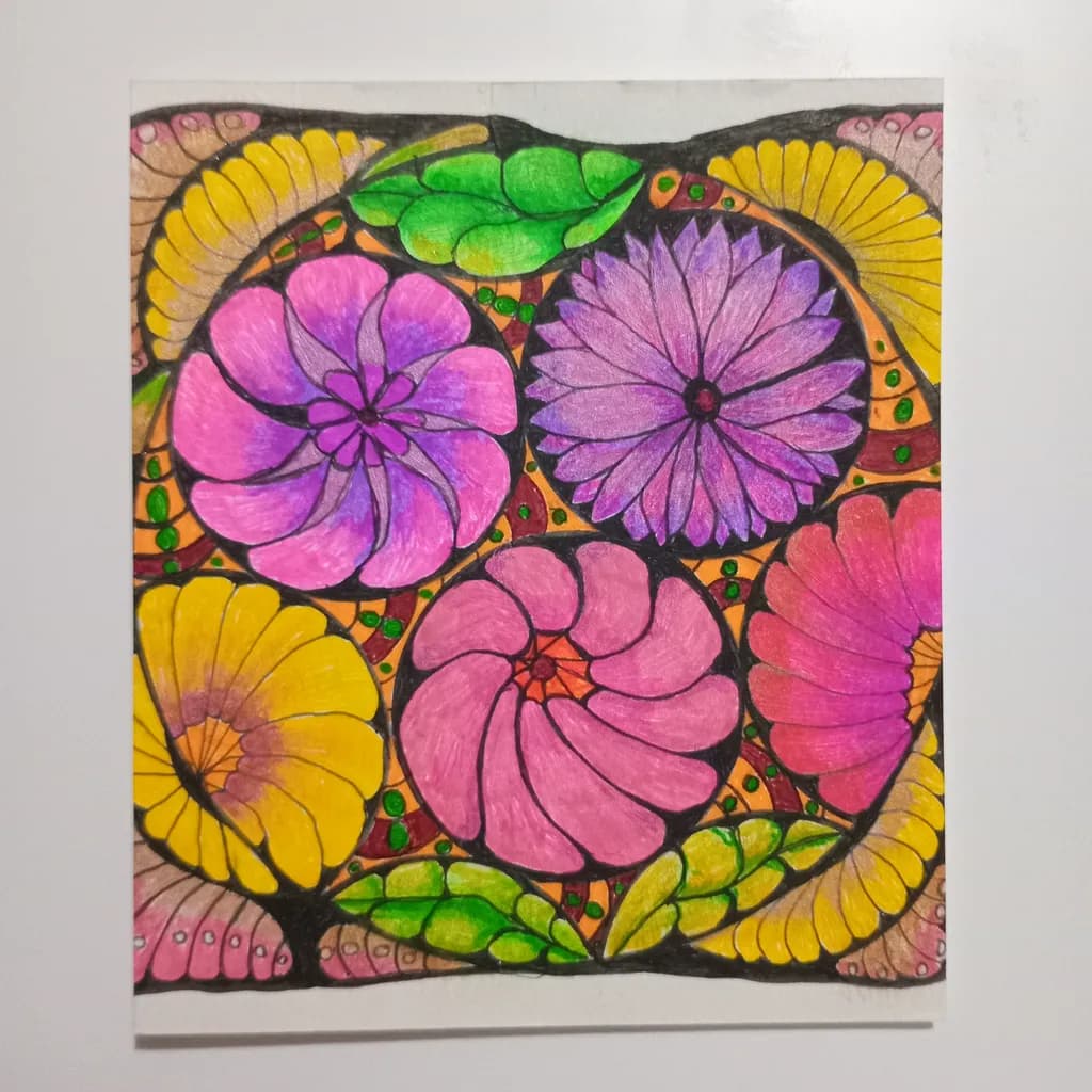 Vibrant Floral Harmony: A Colorful Celebration of Nature's Beauty
