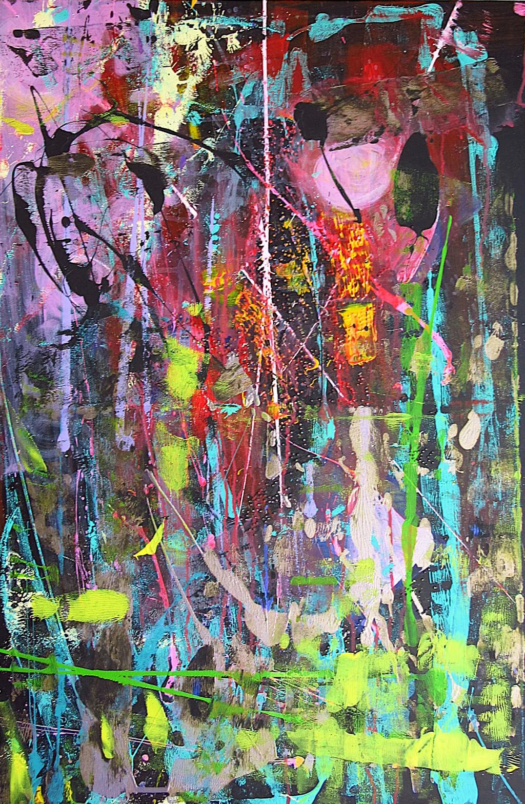 Vibrant Chaos: An Abstract Journey Through Color and Emotion