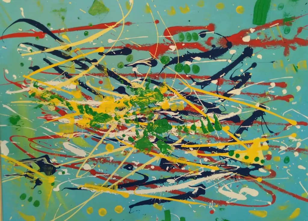Vibrant Chaos: A Dance of Color and Emotion in Abstract Expressionism