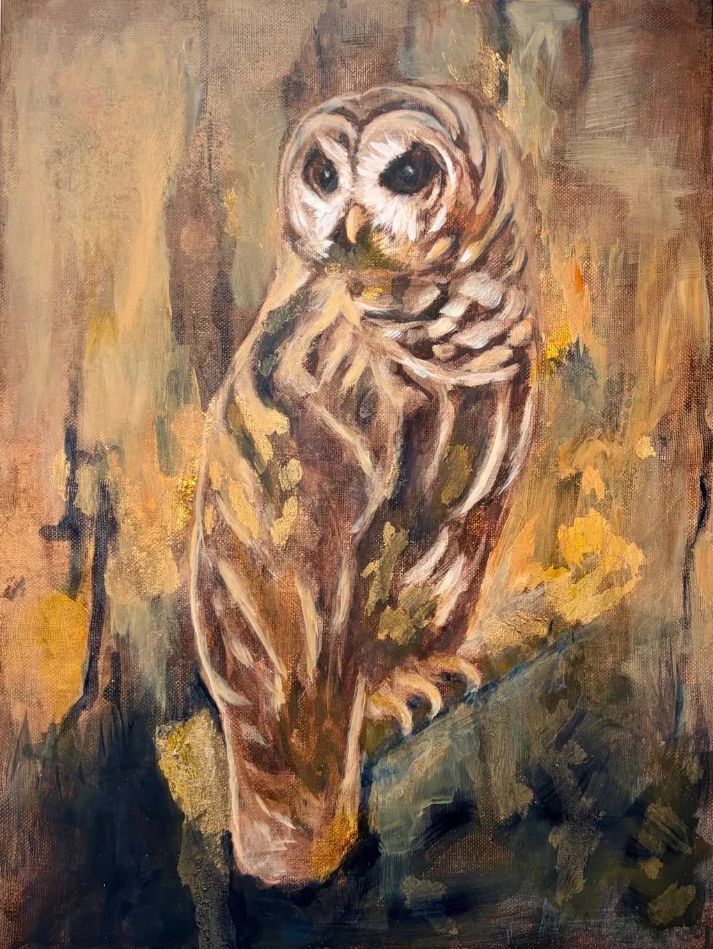 Owl in Earth Tones