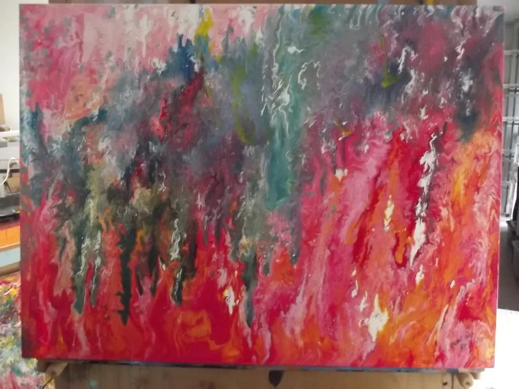 Vibrant Whispers: A Dance of Color and Emotion in Abstract Expressionism