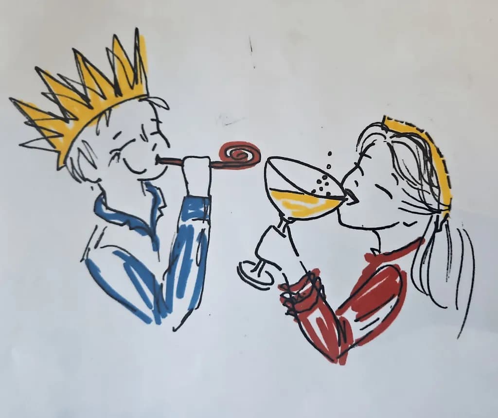 Joyful Celebration: A Festive Toast to Happiness and Fun