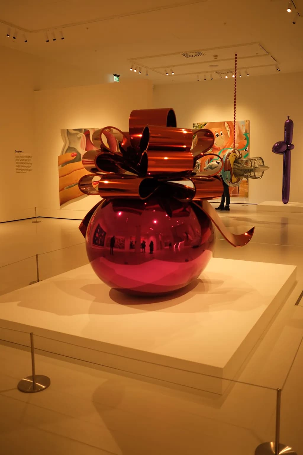 Whimsical Reflections: A Modern Sculpture of Color and Form