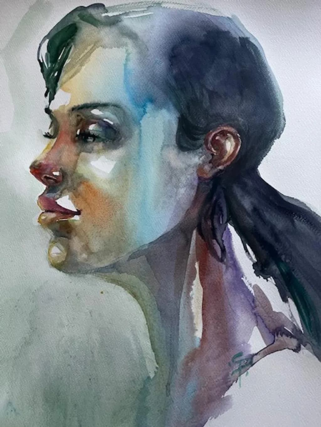 Profile in Watercolor