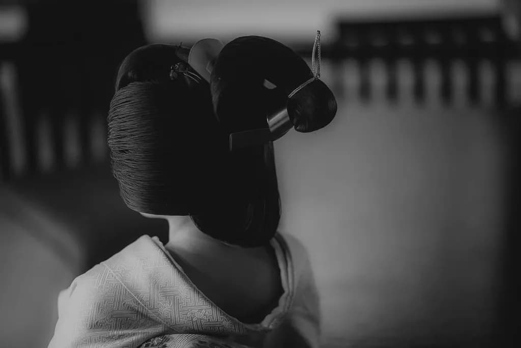 Whispers of Tradition: A Monochrome Portrait of Elegance and Grace