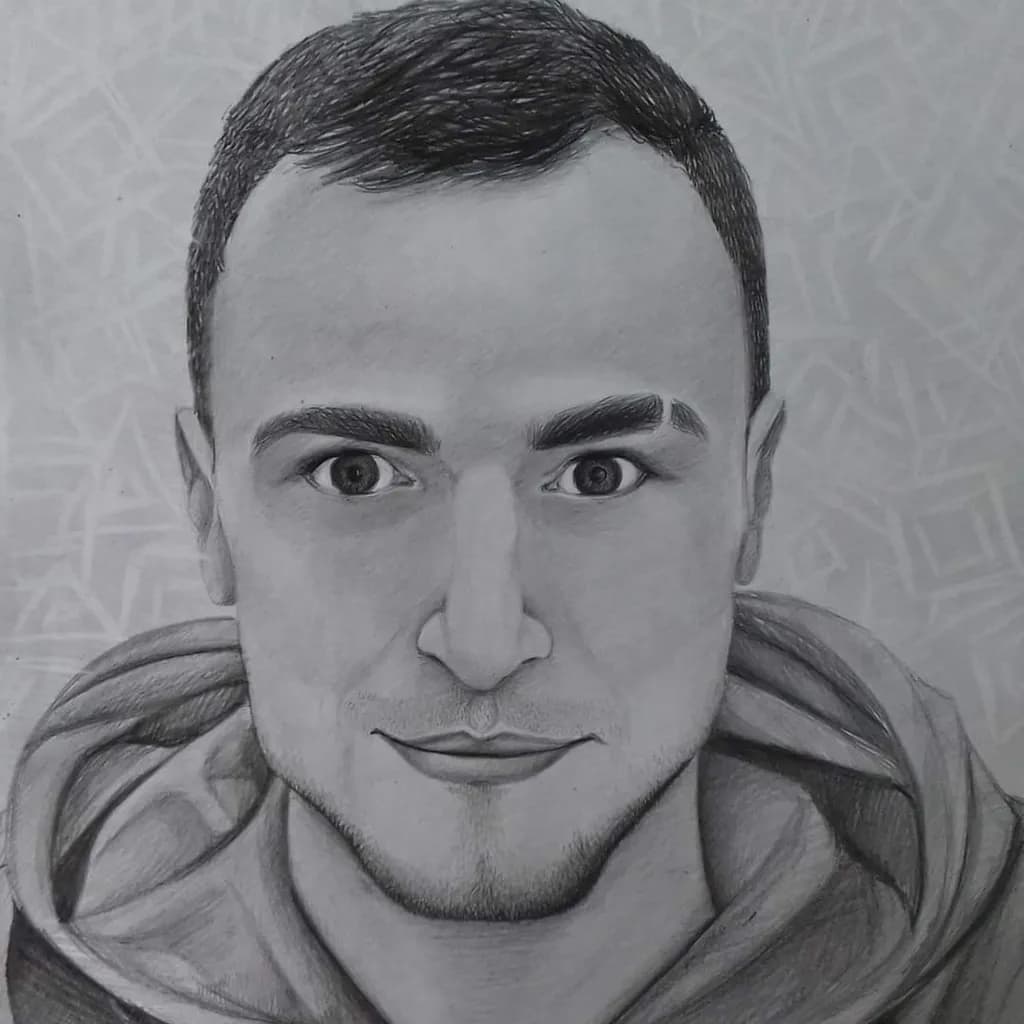 Monochrome Reflections: A Realistic Portrait Sketch of Expression and Identity