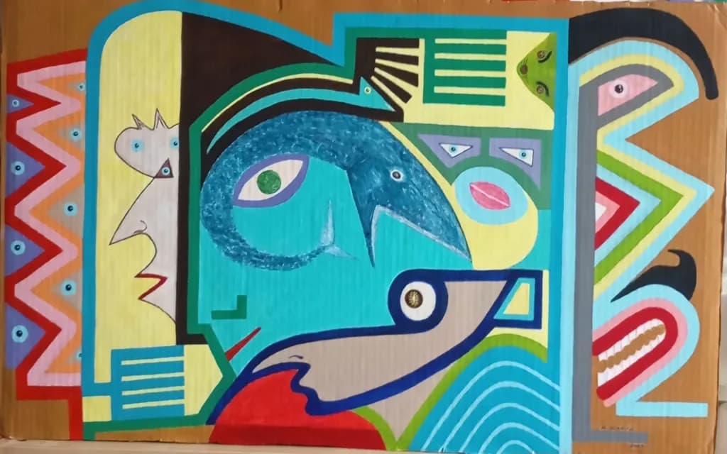 Geometric Faces Pattern